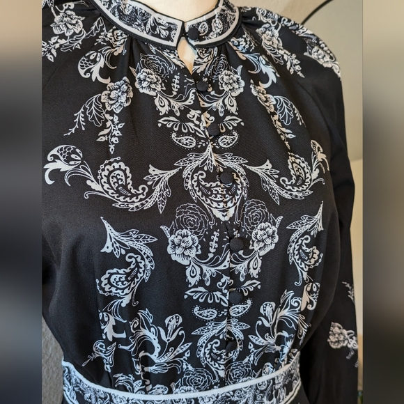 NWT Black and White Maxi Dres - Picture 3 of 9